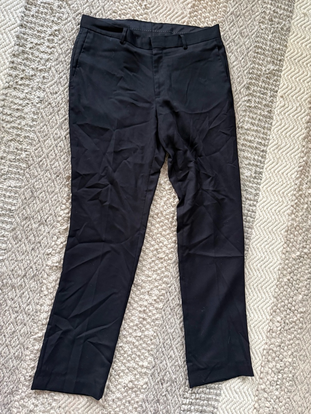 Apt. 9 Men's Black Dress Pants - Modern Straight Leg slim fit flat front 34”x34”